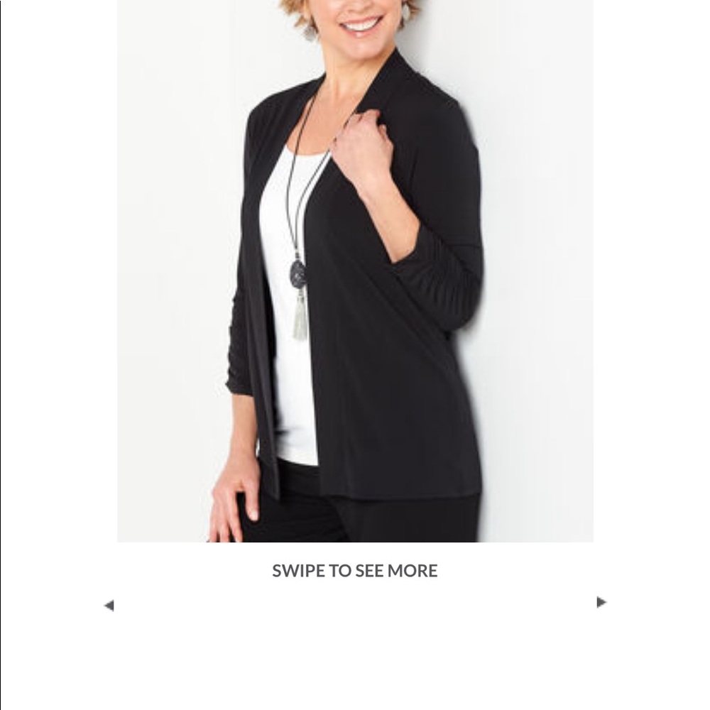 Everywhere easywhere Black open front jacket